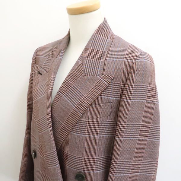 Acne Studios ダブルブレスト テーラード ジャケット グレンチェック #32 160/76A FN-WN-SUIT000193 ピンク系  JACKET アクネストゥディオズ ◇送料込◇質屋-10193 - メルカリ