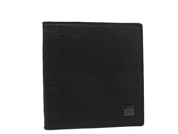 新品同様 dunhill ダンヒル ウィンザー レザー カードケース カード入れ パスケース メンズ ブラック系 FD2743
