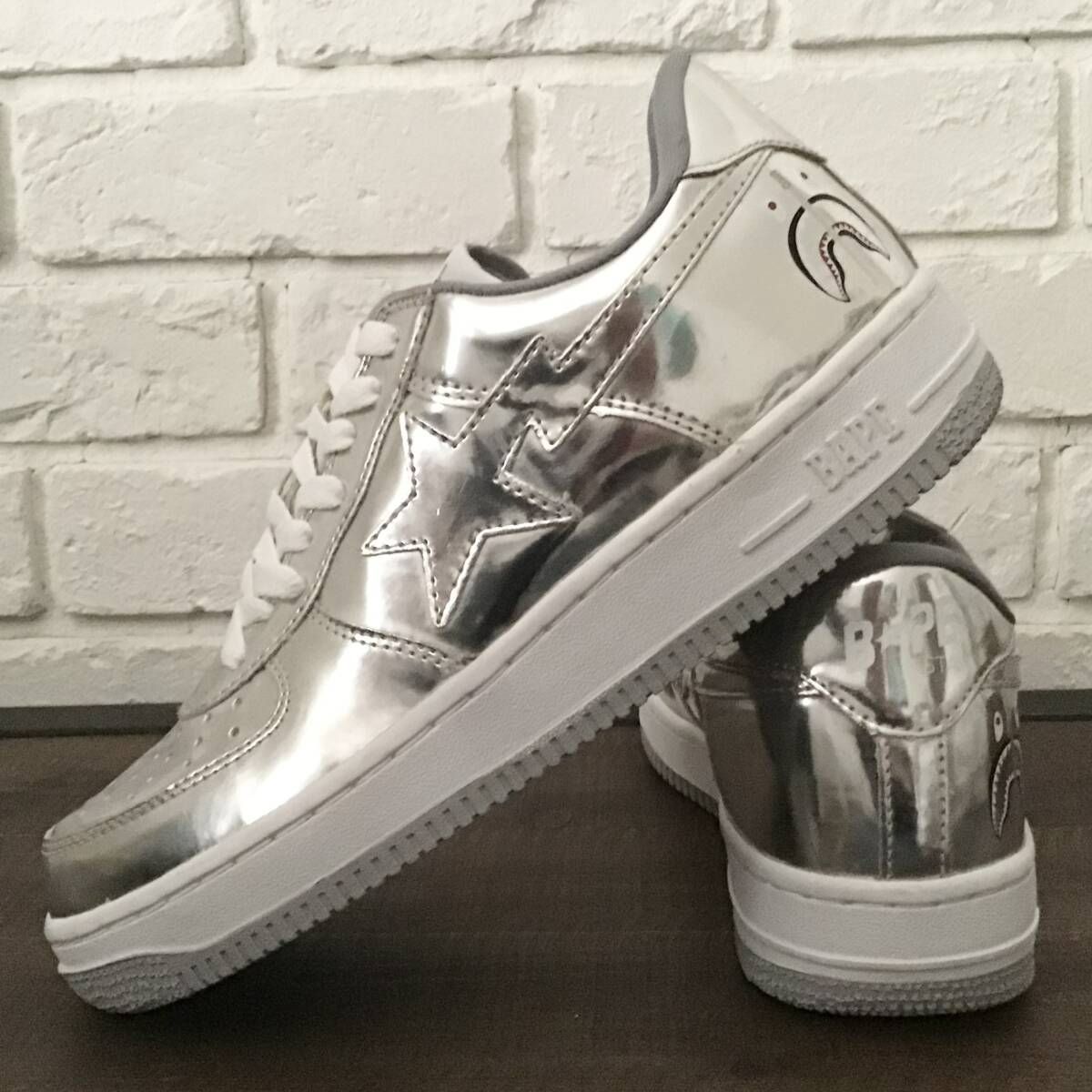 ☆未使用品☆ 2010年 シャーク Silver Foil BAPESTA スニーカー 27cm a 