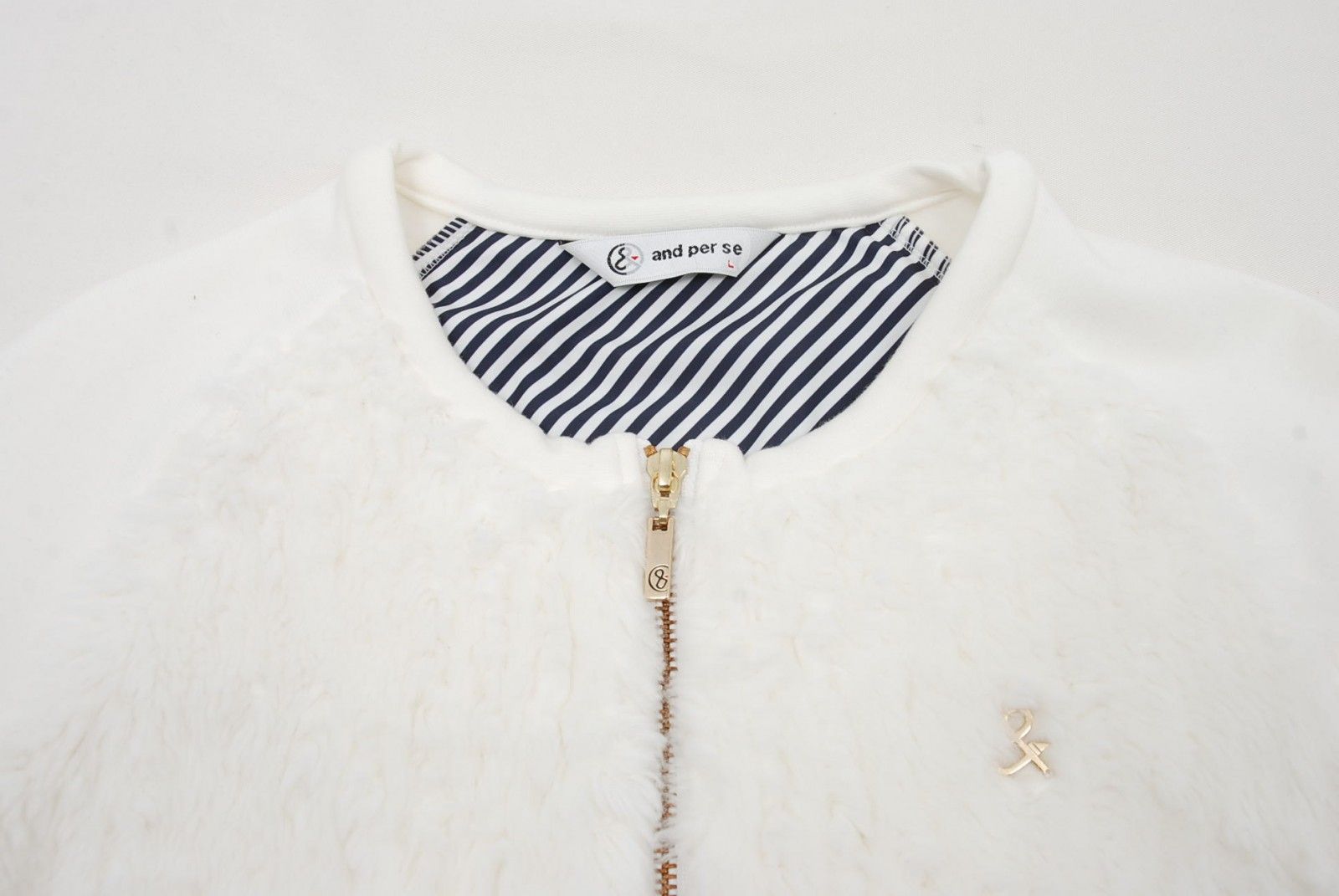 レディース アンパスィ and per se ジャケット L 白 ホワイト 長袖