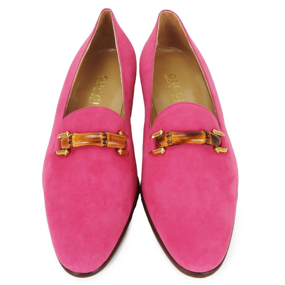美品 GUCCI グッチ スエード バンブー パンプス ローファー ベージュ グッチ バンブー シューズ｜中古ブランド品・ブランド古着通販