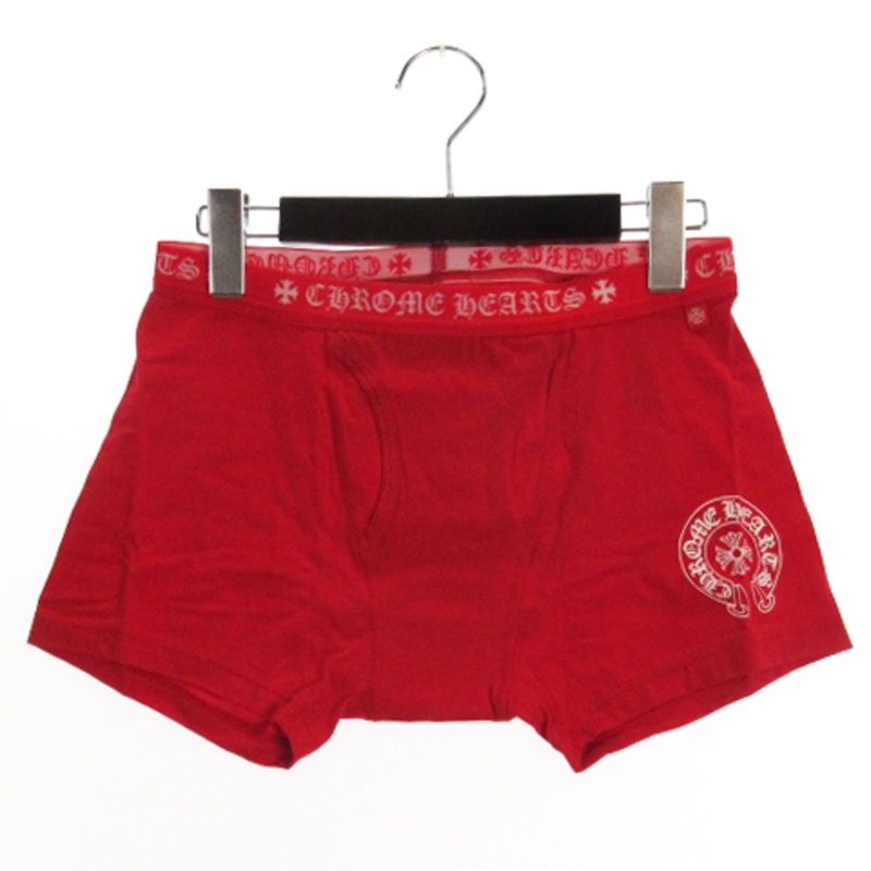 クロムハーツ ショート ボクサーパンツ L 黒 ブラック 赤ロゴRED クロムハーツ CHROME HEARTS ロゴ ショート ボクサーパンツ