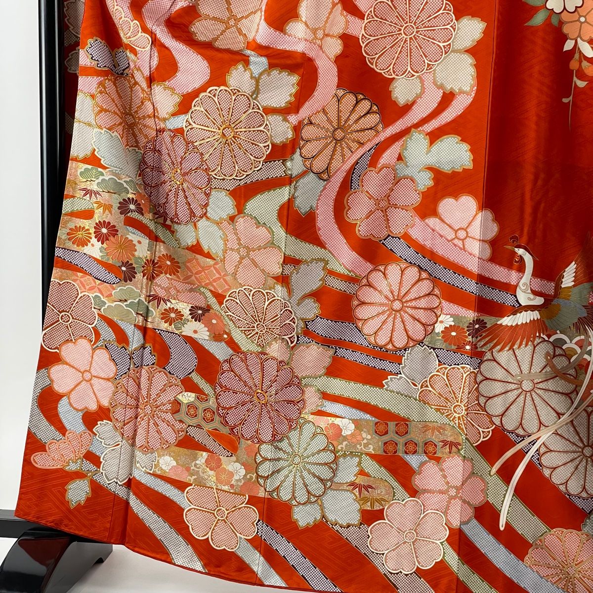 振袖 身丈164cm 裄丈67.5cm L 袷 袋帯フルセット 菊 トップ 松 金糸