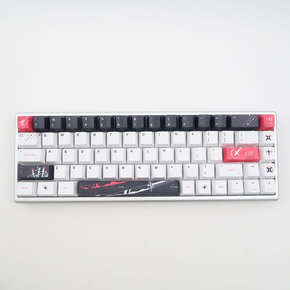 美品 YukiAim ユキエイム Polar 65 Katana Collection ゲーミングキーボード 赤軸 英語配列 有線 eスポーツ PC周辺機器 HU1205 