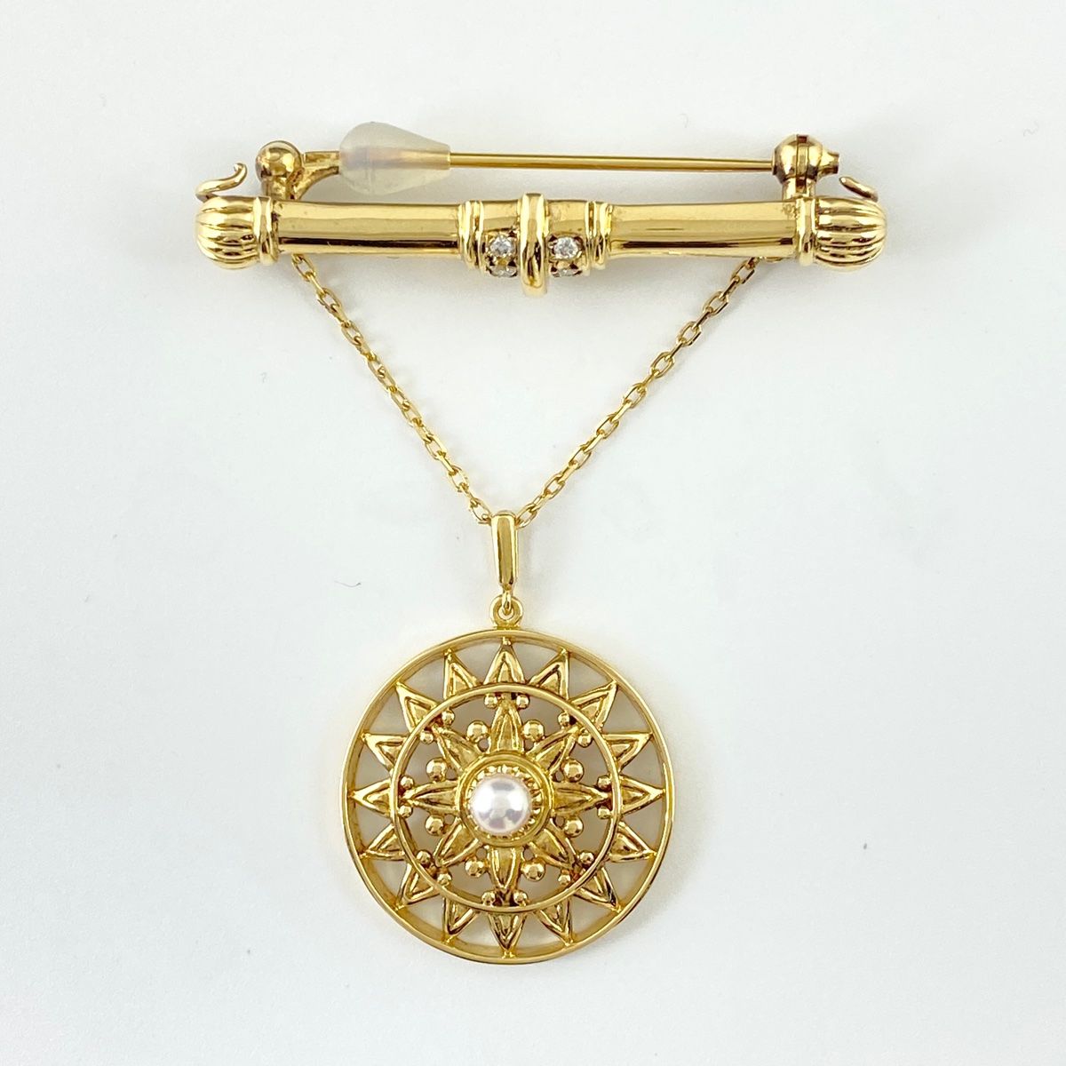 ミキモト MIKIMOTO K18パール 真珠ペンダントトップ ネックレストップ 