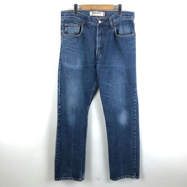 【古着】 Levi's リーバイス 505 デニムパンツ レギュラーストレート レソト製 00s ネイビー系 メンズW34 【中古】 n052358