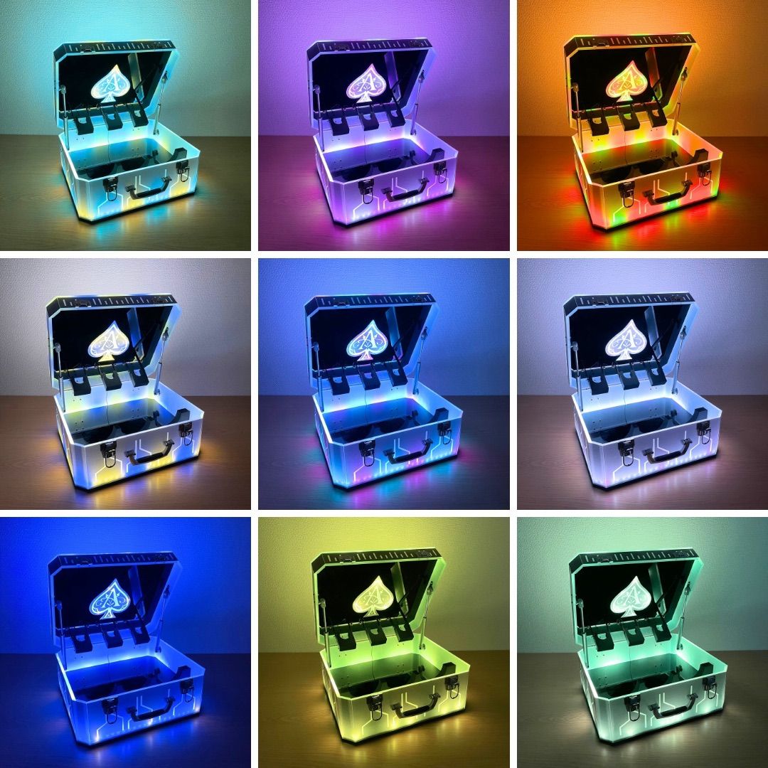 24時間以内発送】アルマンドロゴ入り LED アタッシュケース