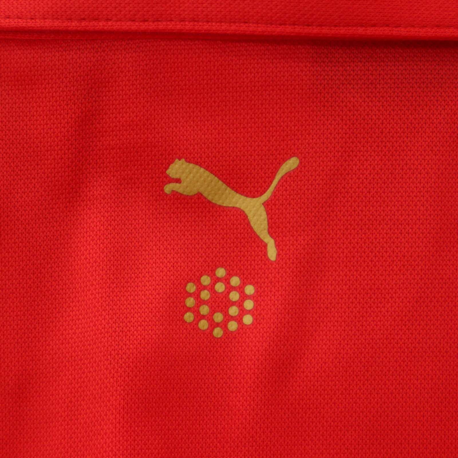 大きいサイズ〈PUMA GOLF プーマゴルフ〉ロゴ刺繍 裏地付 ストレッチ素材 ゴルフ パンツ ホワイト 91 サイズ：L PUMA GOLF プーマゴルフ 半袖ポロシャツ ロゴ刺繍 オレンジ