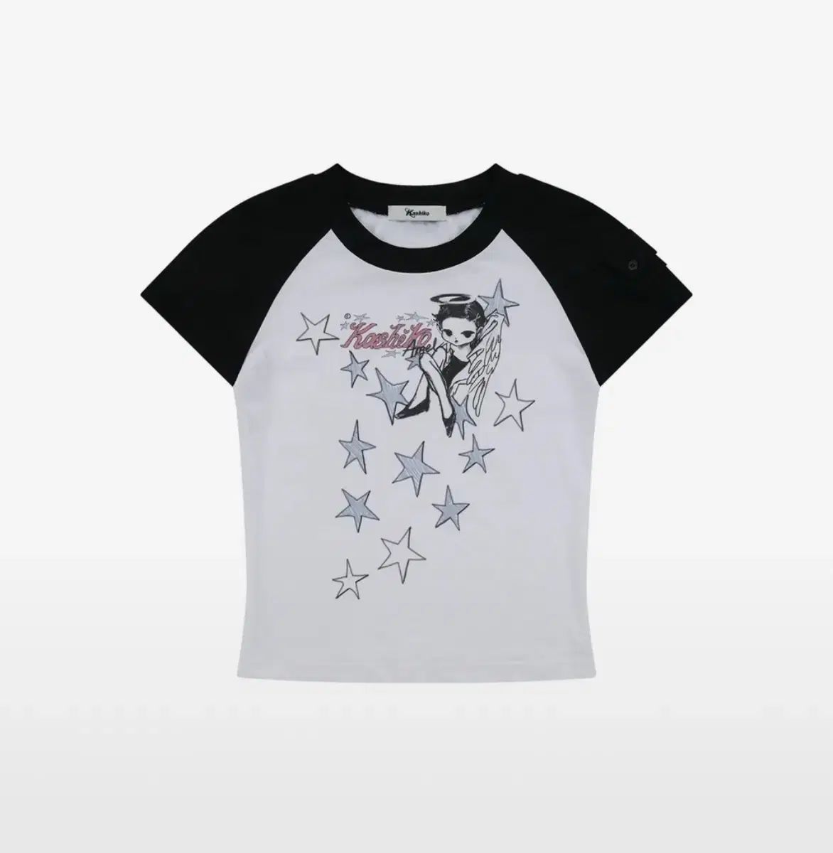 Kashiko カシコ 天使のような ポケット ラグラン 半袖 Tシャツ M
