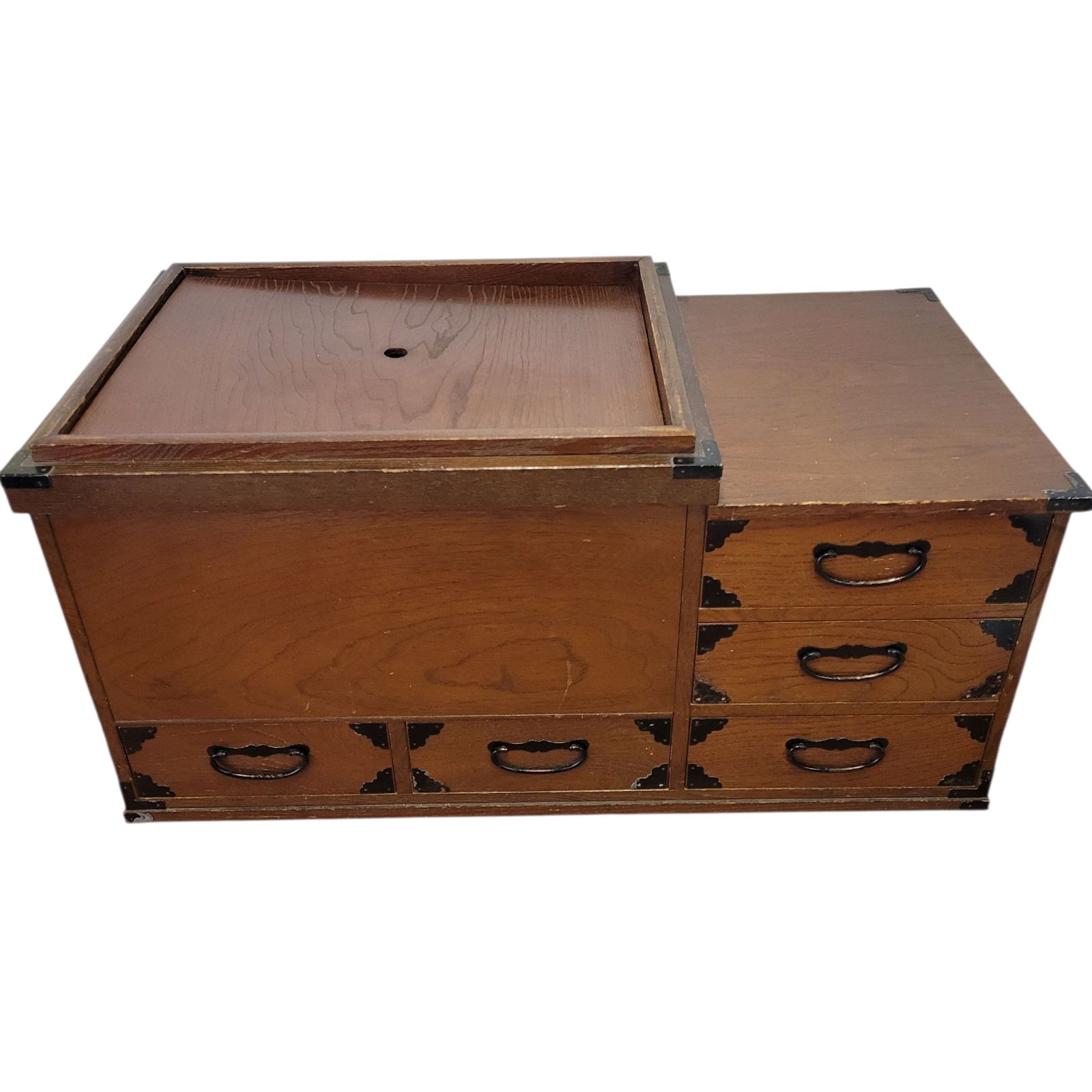 極希少】レトロ アンティーク 火鉢 木製 天然木 関西火鉢 大和火鉢 角