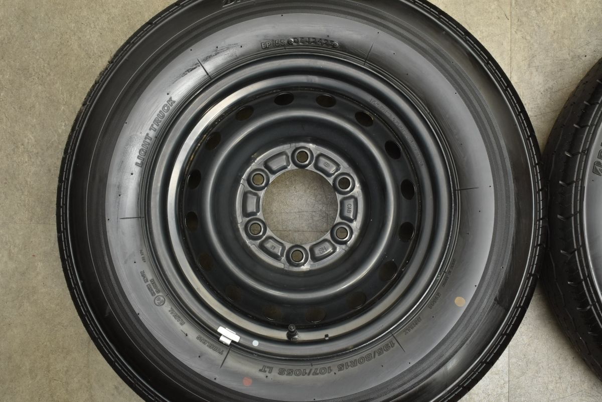 製 新車外し バリ溝 トヨタ 200 ハイエース 純正 15in 6.5J 35 ブリヂストン エコピア RD613 195|80R15 LT レジアスエース TRITUETUBI_COM