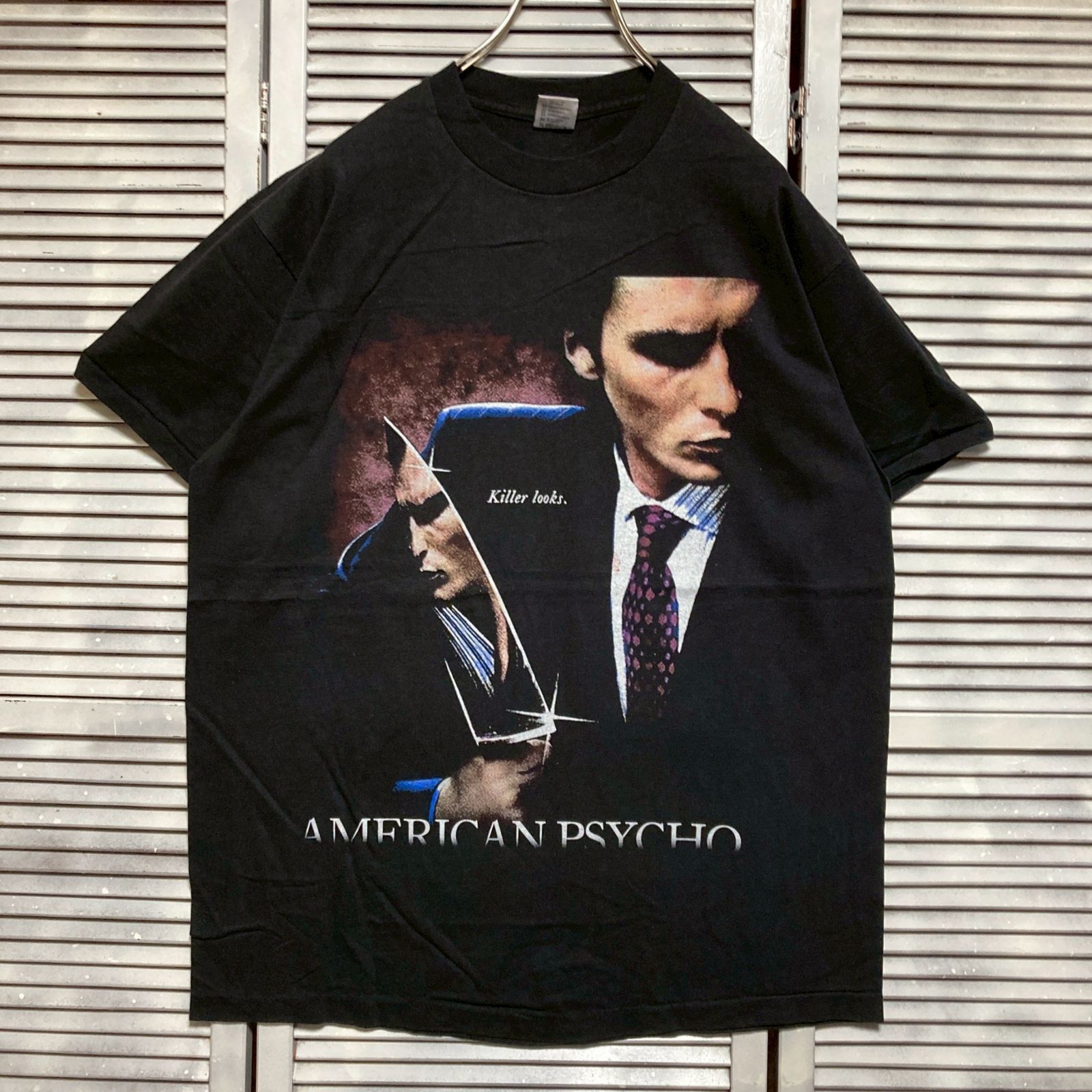mm] BFTJ ムービー Tシャツ 古着 黒 アメリカンサイコ AMERICAN
