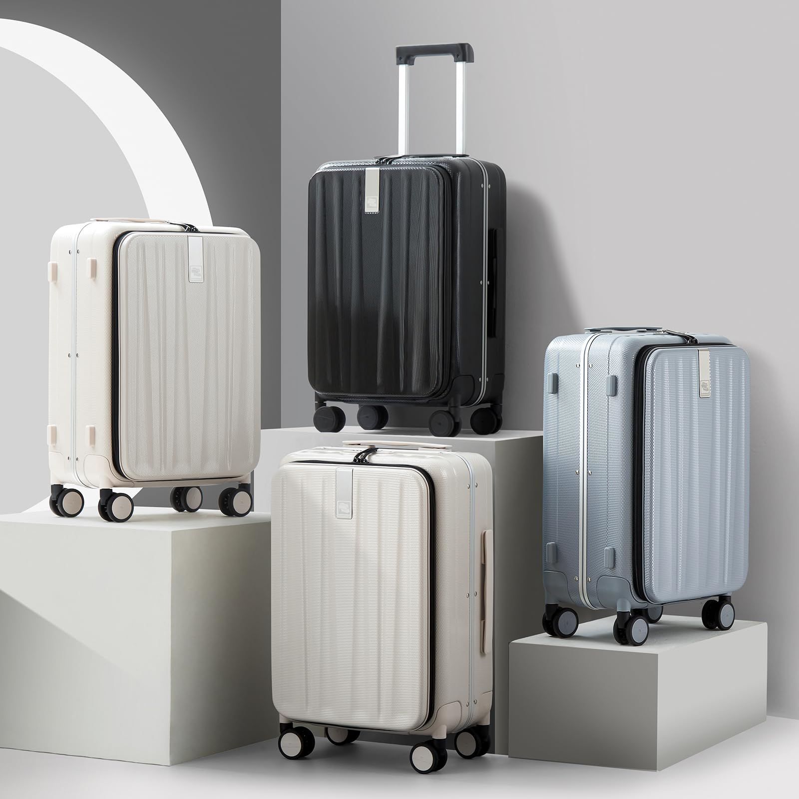  キャリーケース Lサイズ 大容量 アルミ PC 素材 耐衝撃 スーツケース 軽量 大型 90リットル 片面開き ハード 静音キャスター Hanke 26インチ キャリーバッグ 海外 旅行 ビジネス 出張 長期旅 その他 旅行かばん 小分けバッグ