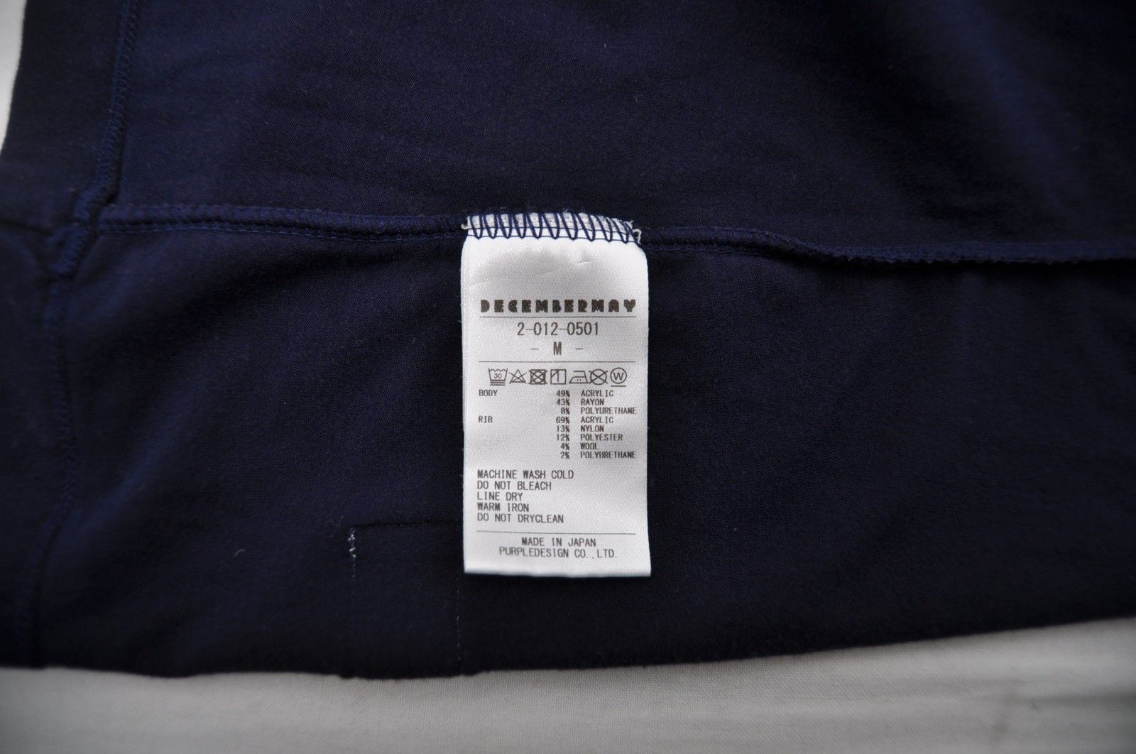 【翌日発送可能】 中古 レディース ディセンバーメイ DECEMBERMAY 長袖シャツ M 紺 ウエア