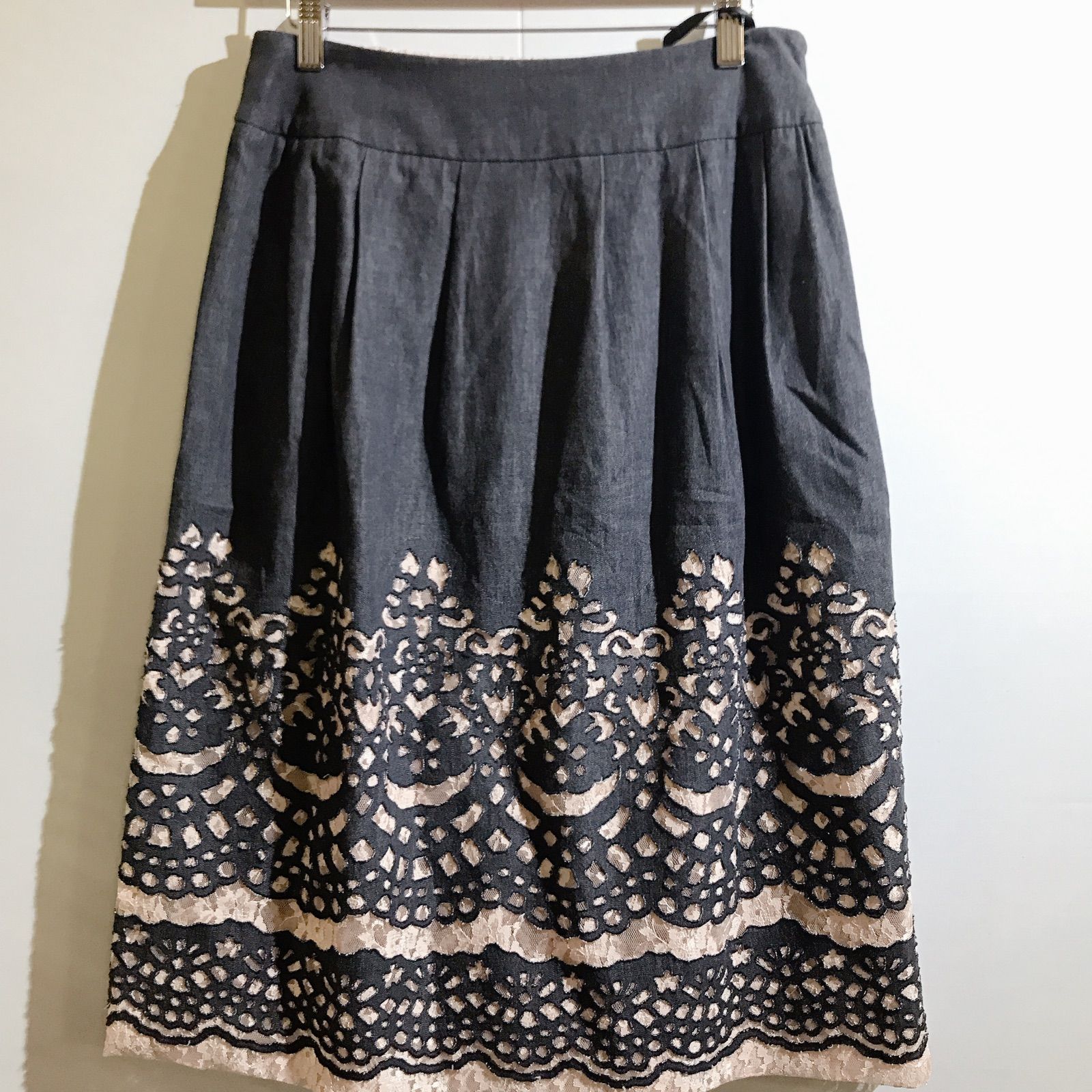 美品】YUKI TORII ユキトリイ スカート カットワークレース レディース 