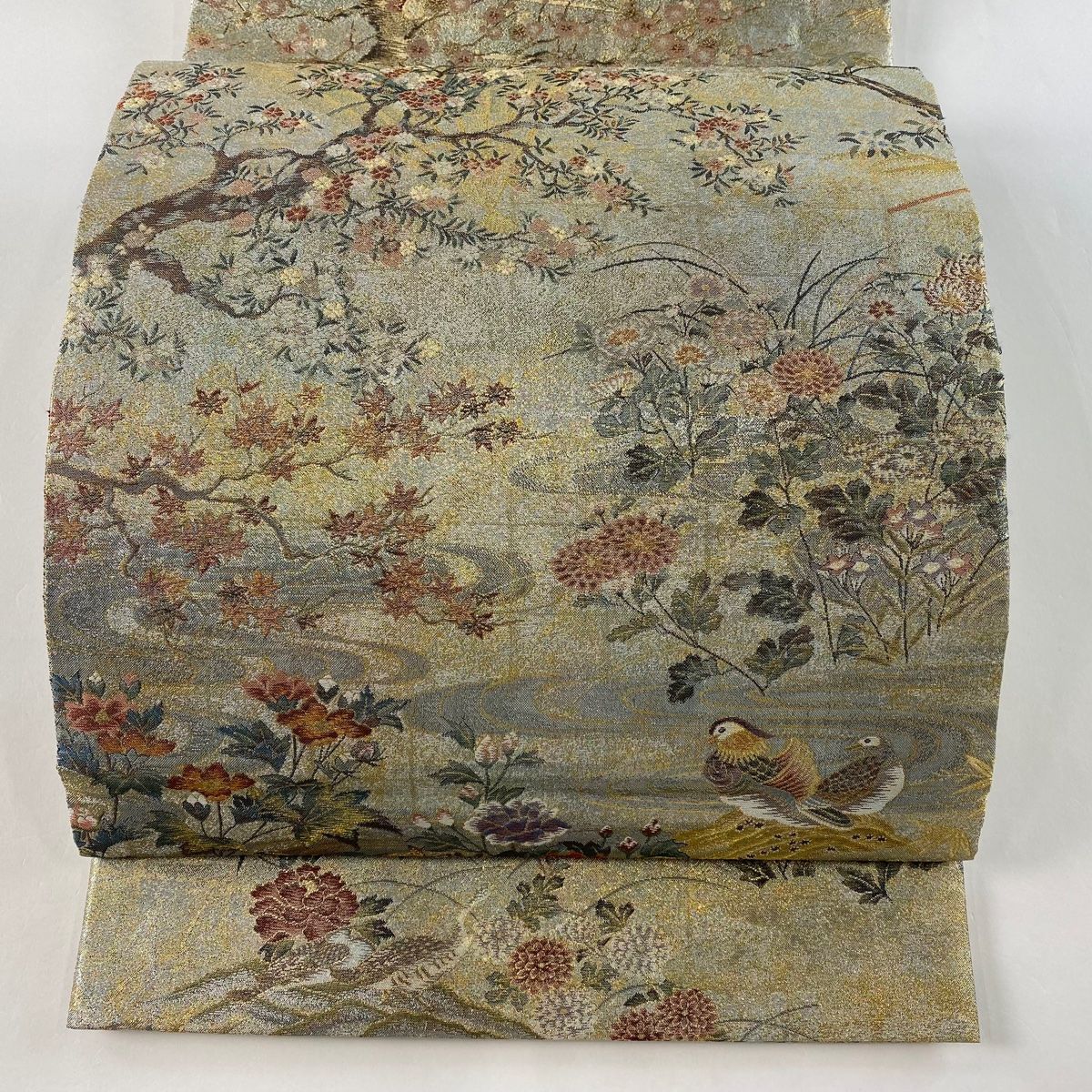 丸帯 美品 逸品 桃山扇面屏風文 プラチナ本金箔 壱阡八百口織 金色 全通 正絹 【中古】 - メルカリ