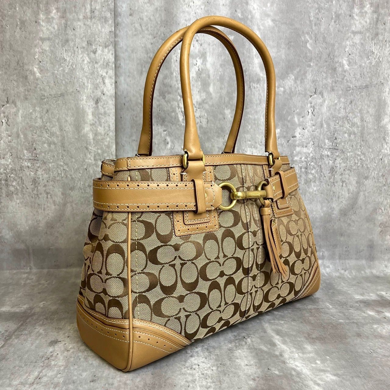 ✨良品✨ COACH コーチ ハンドバッグ トートバッグ ハンプトンズ 