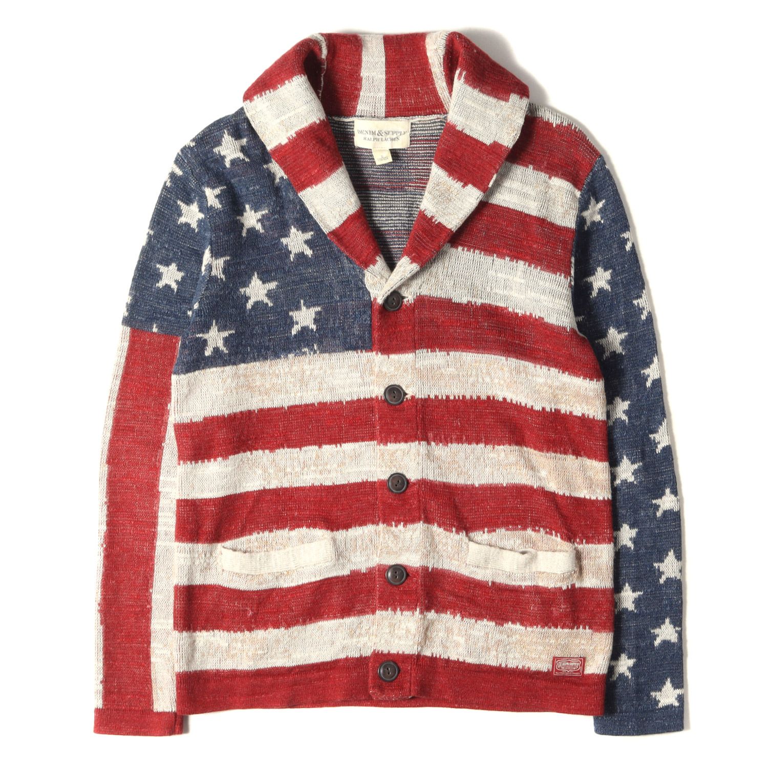 DENIM&SUPPlY デニムアンドサプライ　星条旗　ニット　カーディガン 古着 ラルフローレン Ralph Lauren DENIM&SUPPLY デニム