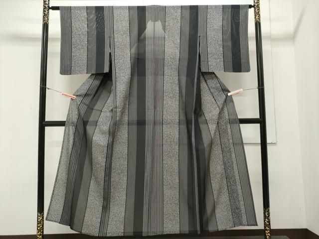 平和屋着物＊夏物　小紋　絽　花間道　正絹　逸品　AABA5528sx 正絹 絽小紋着物 花間道 夏物 平和屋着物＊夏物 小紋 絽 花