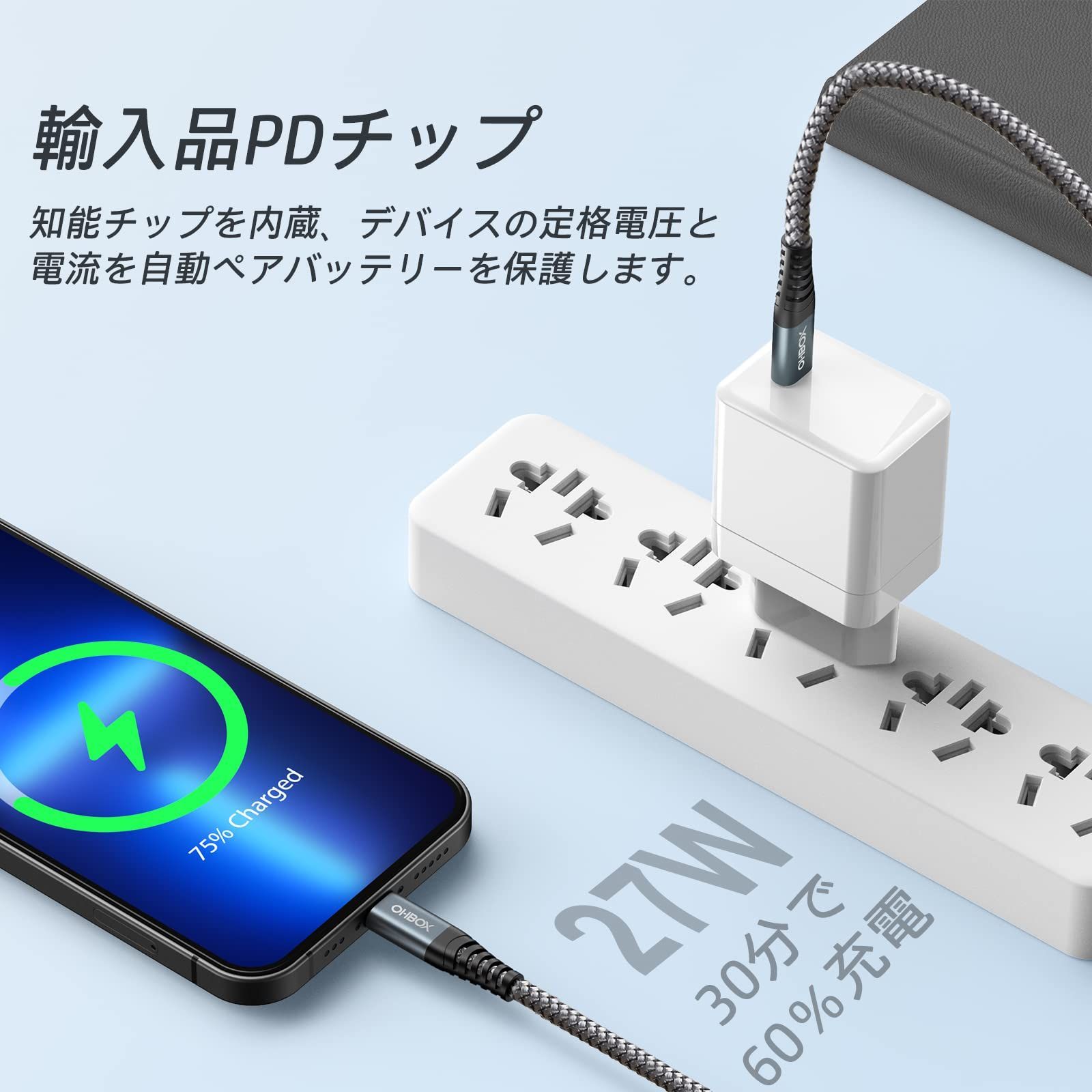 人気商品】USB C ライトニングケーブル 2M タイプC iPhone 充電