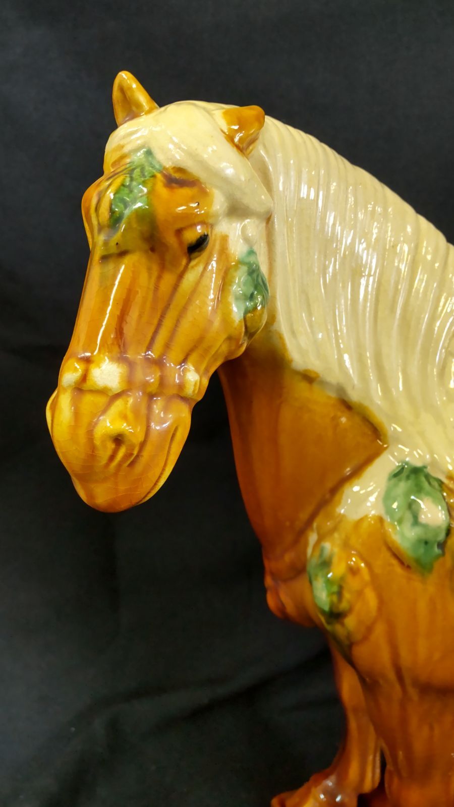 中国美術工芸品 骨董品 馬 陶器 置物 唐三彩 A258 - メルカリ