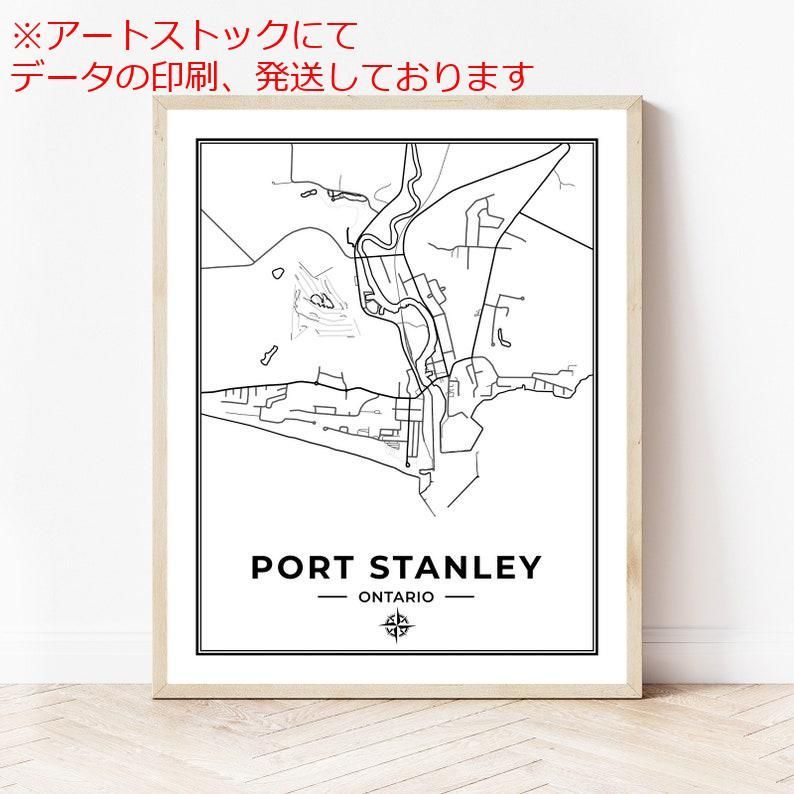 mz ポスター A1 サイズ (~A4まで対応可) ポートスタンレーの地図印刷