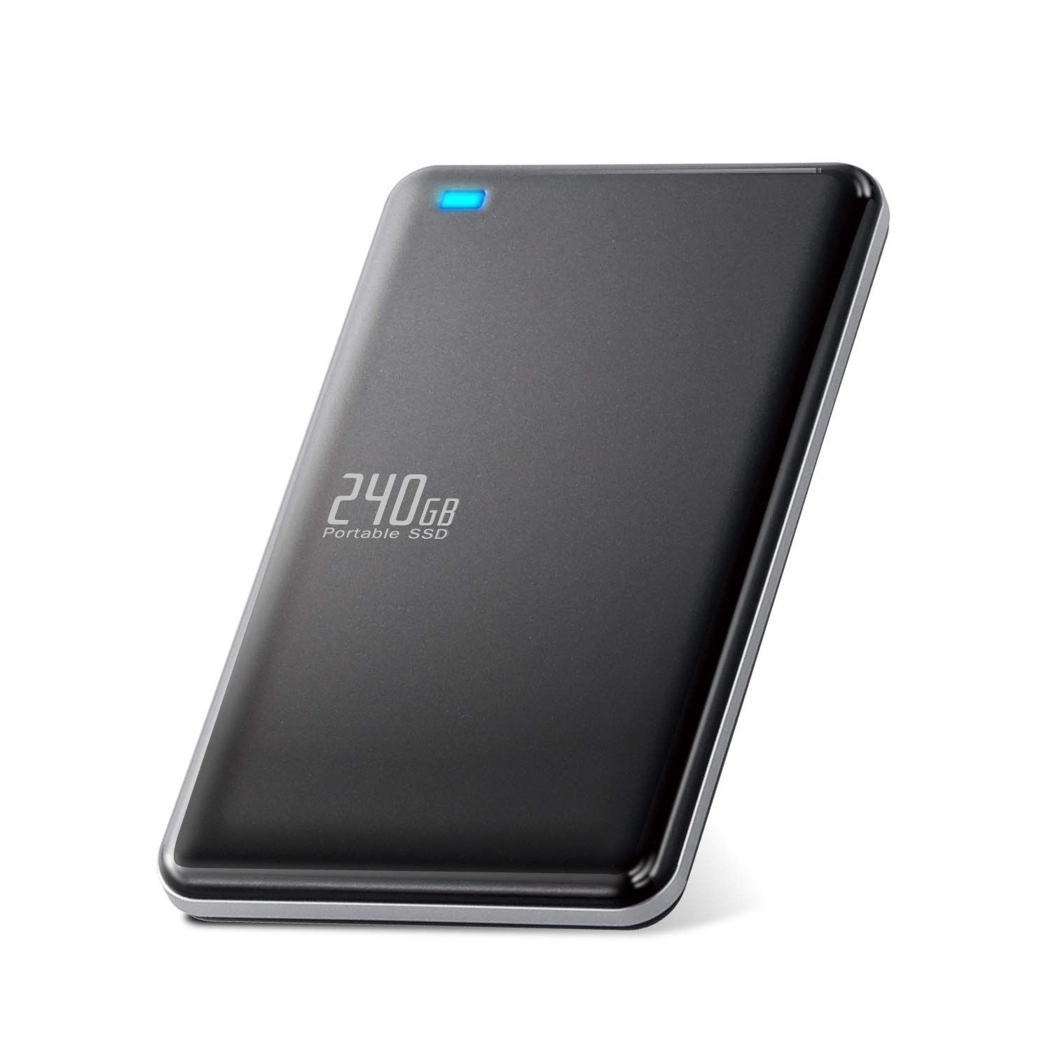 エレコム 外付けSSD ポータブル 240GB USB3.0 USB3.1 Gen1 TLC 小型 軽量 名刺サイズ ブラック ESD-ED0240GBK