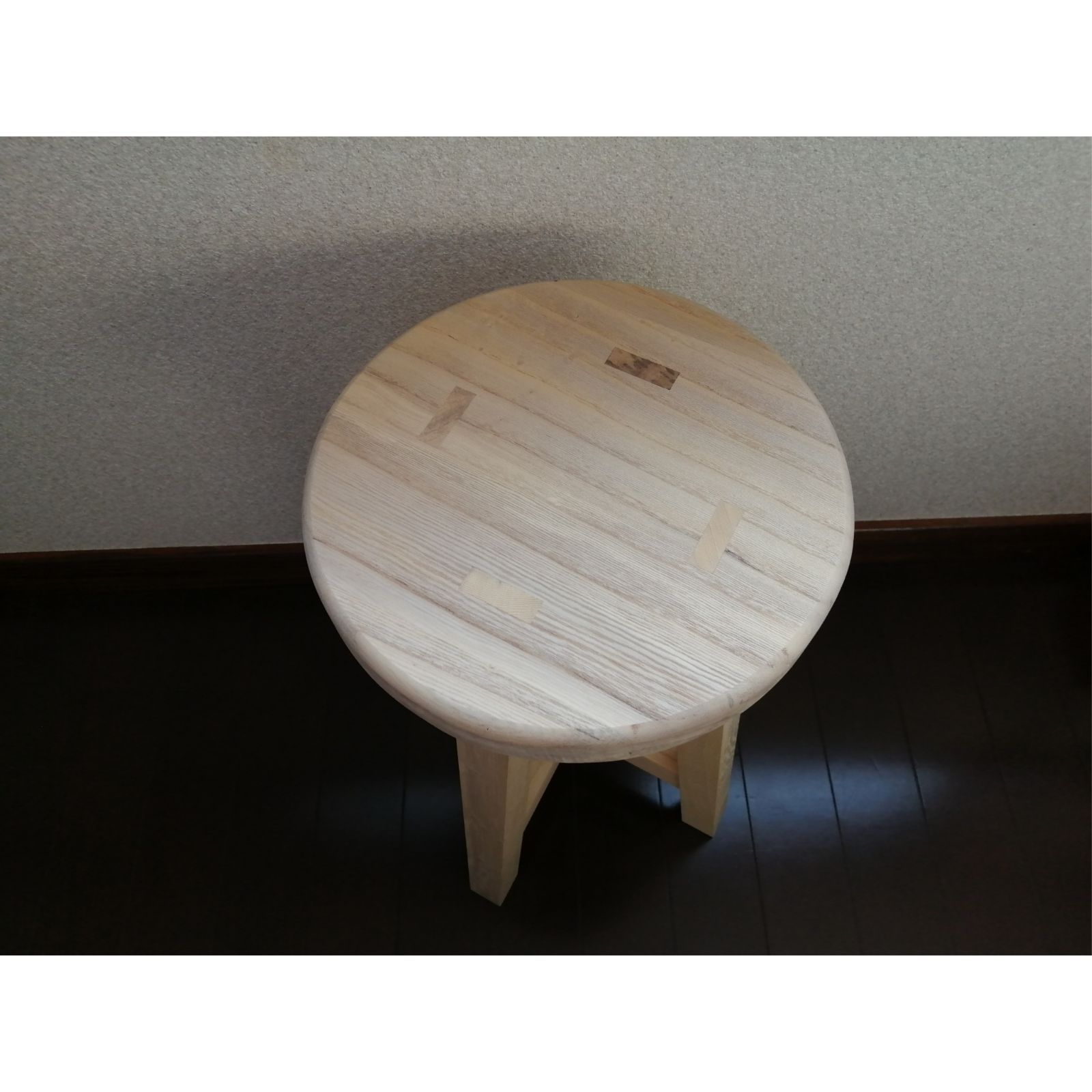 榎材スツール 高さ40cm 丸椅子 stool - スツール