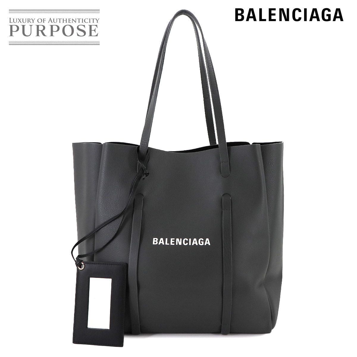 ♥ 展示品 バレンシアガ BALENCIAGA エブリデイ トート S バッグ レザー グレー 475199 Everyday Tote Bag 90294580