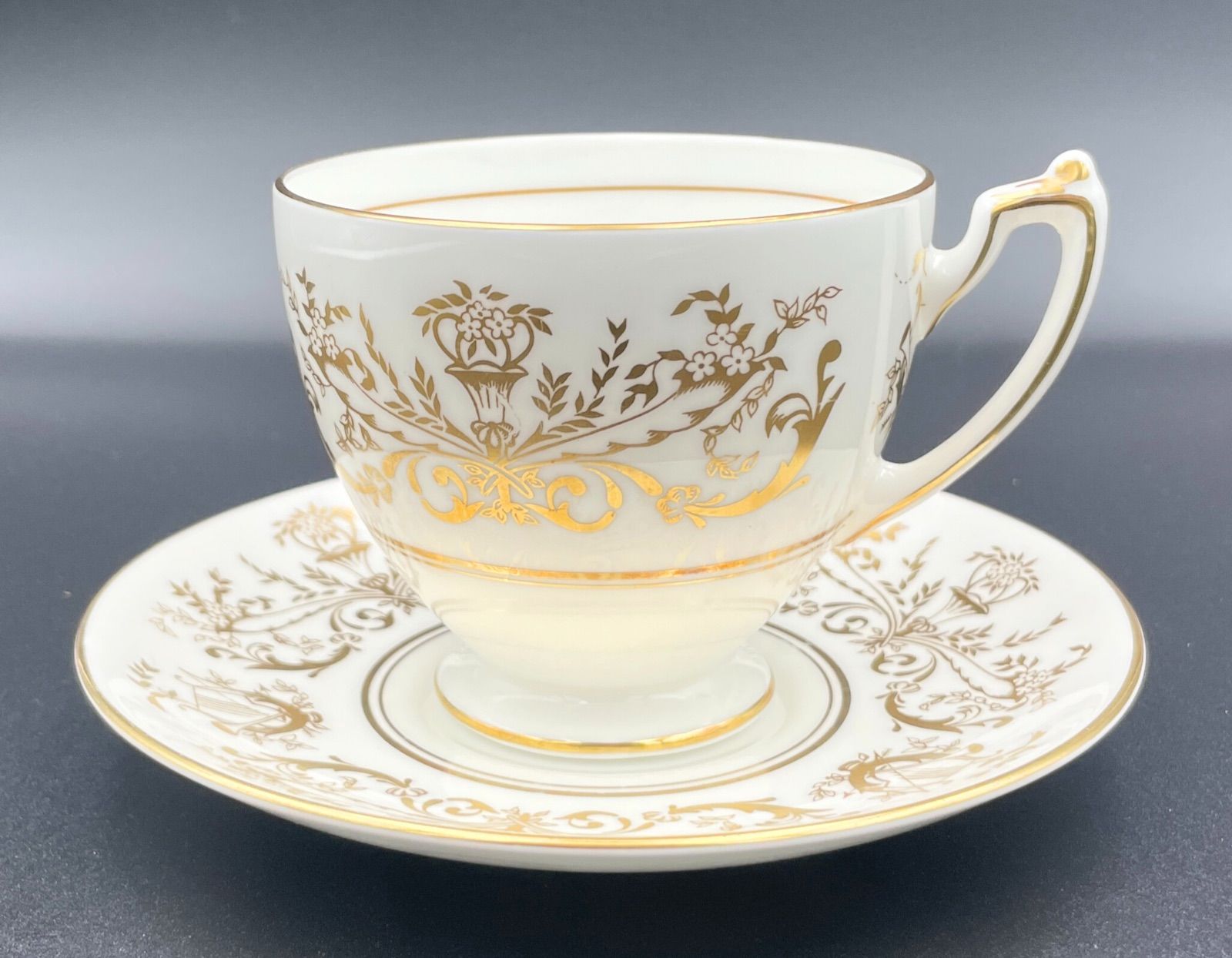 希少】コールポート カップ ソーサー 4客セット アンティーク 金彩