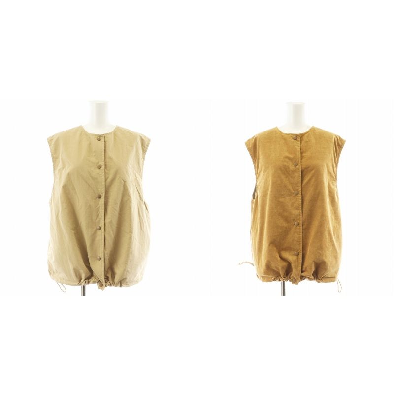 ラボレイトリー LABORATORY REVERSIBLE MOUNTAINEER VEST ベスト リバーシブル F ベージュ 茶 ブラウン LA319 |AN34