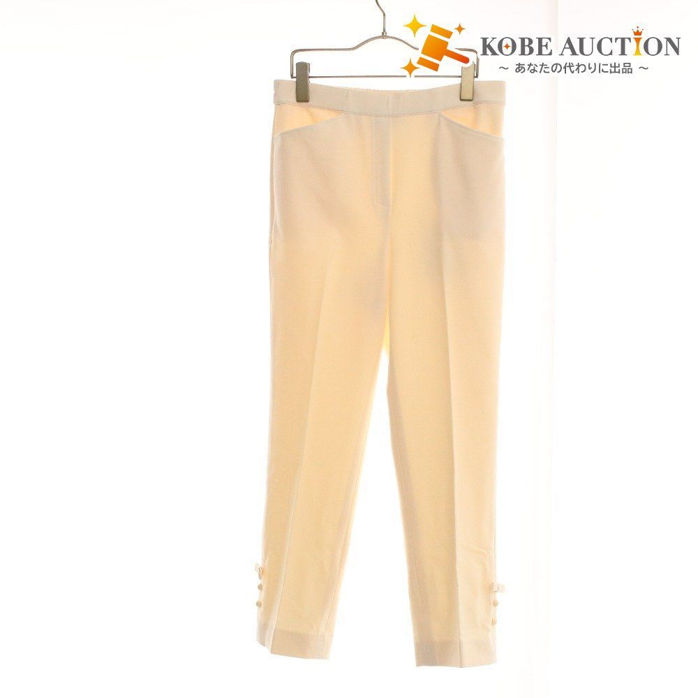 エムズグレイシー テーパードパンツ ロング LM-316601 ボトムス リボン レディース 40 L相当 アイボリー