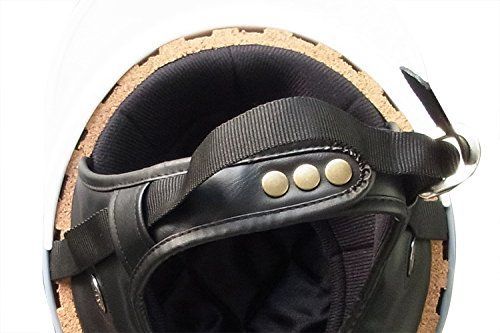 在庫処分 Parts Center ヘルメット ハーフ コルク半 バイクパーツセンター Bike 三つボタン ブラックラメ フリーサイズ 頭囲 57cm~60cm未満 701002