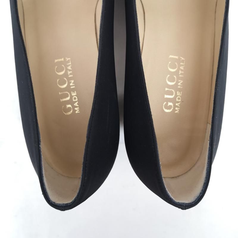 GUCCI グッチ パンプス 101 2312 ホースビット スクエアトゥ チャンキー ヒール パンプス 36 KIN-KAAI_COM