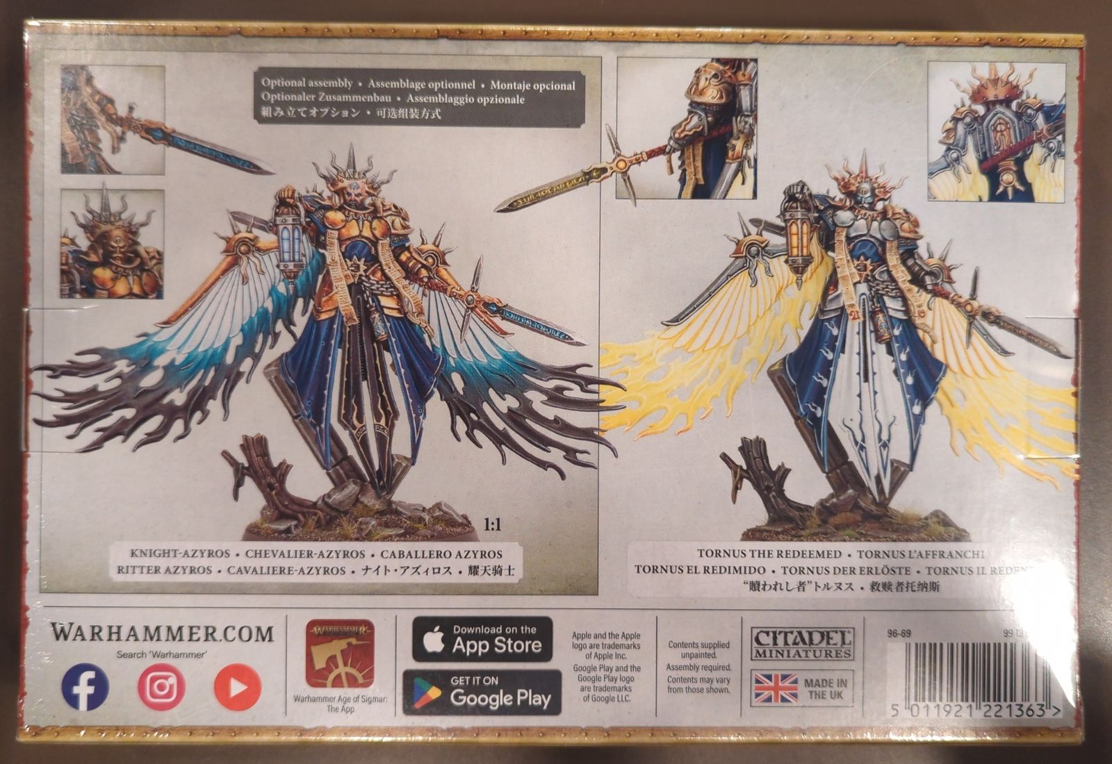 Warhammer Age Of Sigmar - Stormcast Eternals: Tornus El Redimido, Miniaturas De Plástico De 50 Mm Para Montar Y Pintar