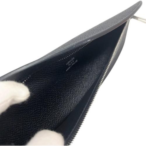 HERMES - 【新品同様】HERMES　エルメス　サーフ　ペンケース　ヴォーエプソン　ブラック　シルバー金具　ブランド小物　ステーショナリー　レザー　黒　筆箱　文房具 　ポーチ　小物入れ 【中古】【65172】 HERMES - 【新品同様】HERMES エルメス サーフ ペンケース
