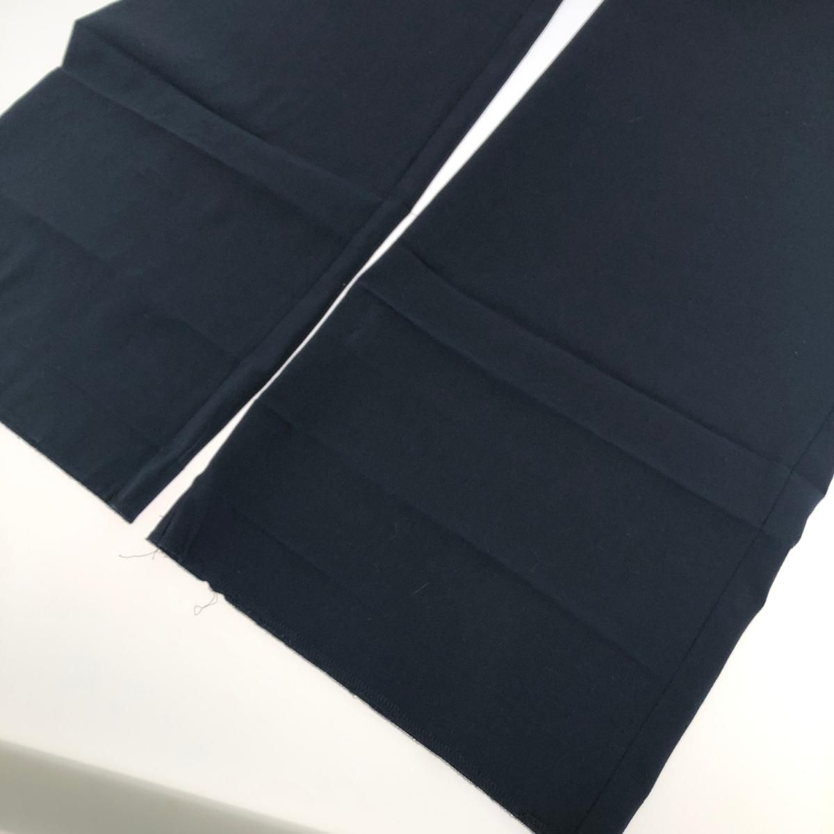 HYKE ハイク ストレッチワイドレッグ パンツ サイズ:1 222-12190-044 ネイビー  レディース 　240001109692