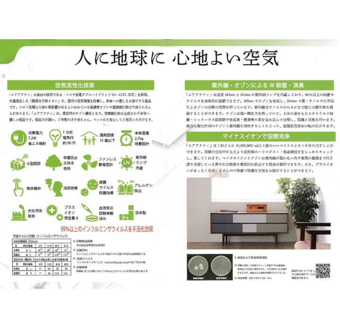 医療用物質生成器 エアアクティ 特許技術採用 マイナスイオン発生器