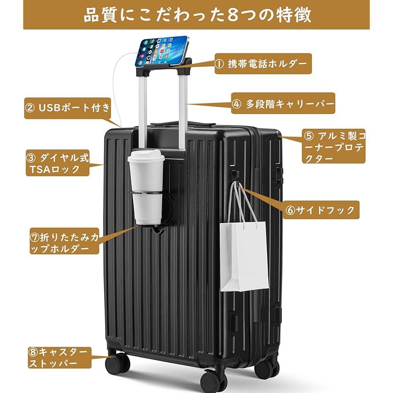 AnyZip キャリーバッグ キャリーケース フレームタイプ M サイズ 60L