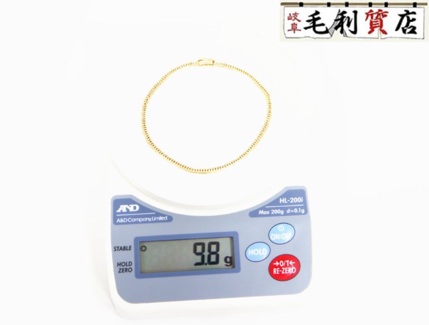 K18 キヘイ 喜平 アンクレット 8面トリプル 9.8ｇ 8メントリプル 18金 イエローゴールド 750 YG ジュエリー