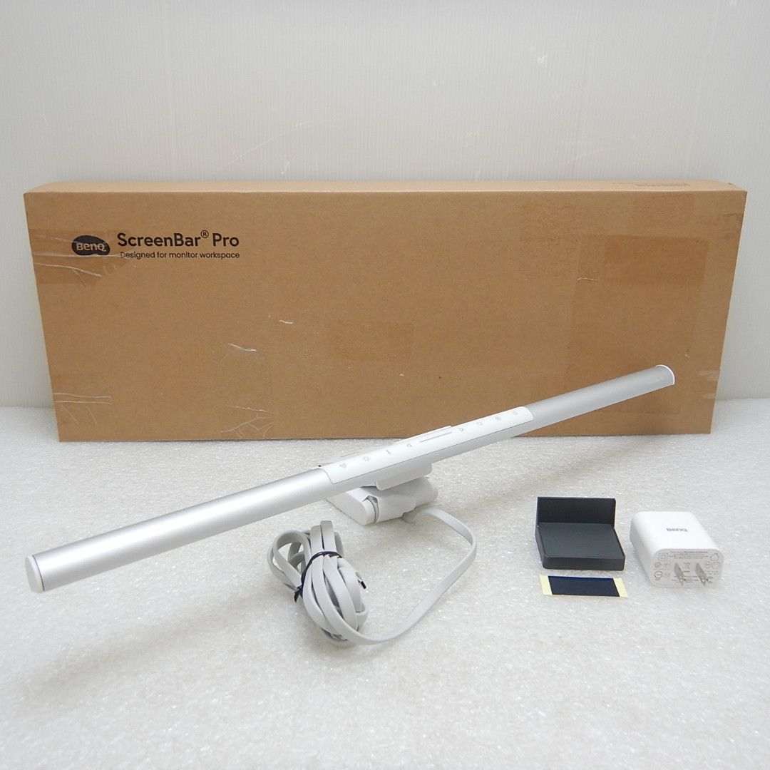 BenQ ScreenBar Pro 中古美品 モニターライト 美品】BenQ ScreenBar Pro モニターライト シルバー CR21_C 自動