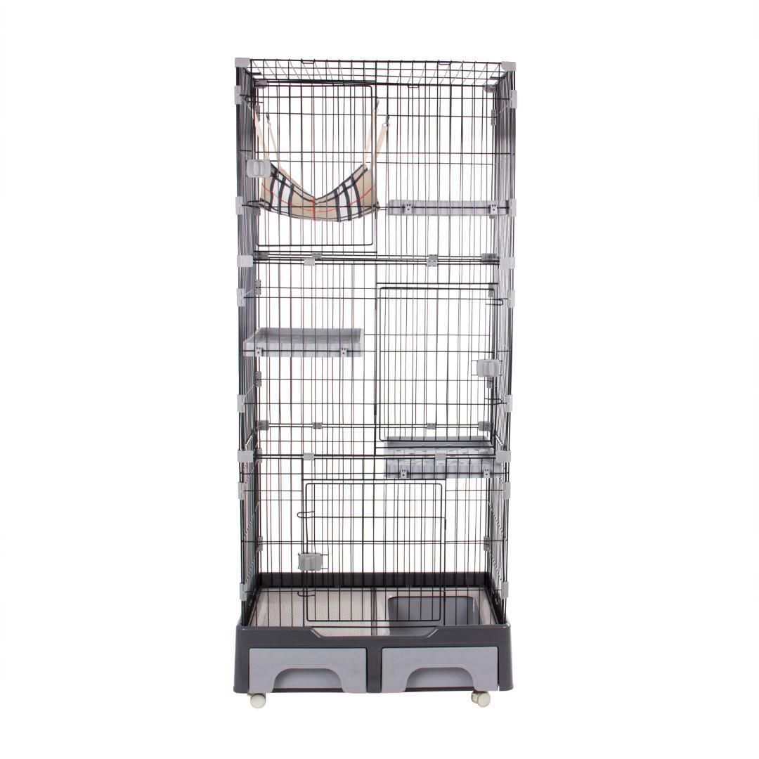 猫 ケージ トイレ付 ハンモック付 収納型 キャットケージ 3段 1 猫 ケージ トイレ付 ハンモック付 収納型 キャットケージ 3段 1