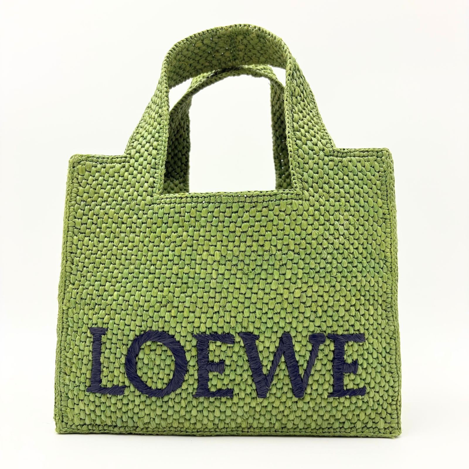極美品】LOEWE ロエベ ラフィア カゴバッグ かご フォント トート