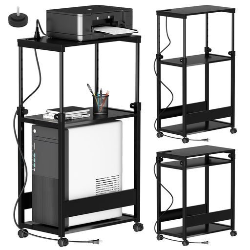 棚板 複合機ラック キャスター付き 昇降式 パソコンワゴン 棚板 複合機ラック キャスター付き パソコンワゴン 昇降式 ☆パソコン