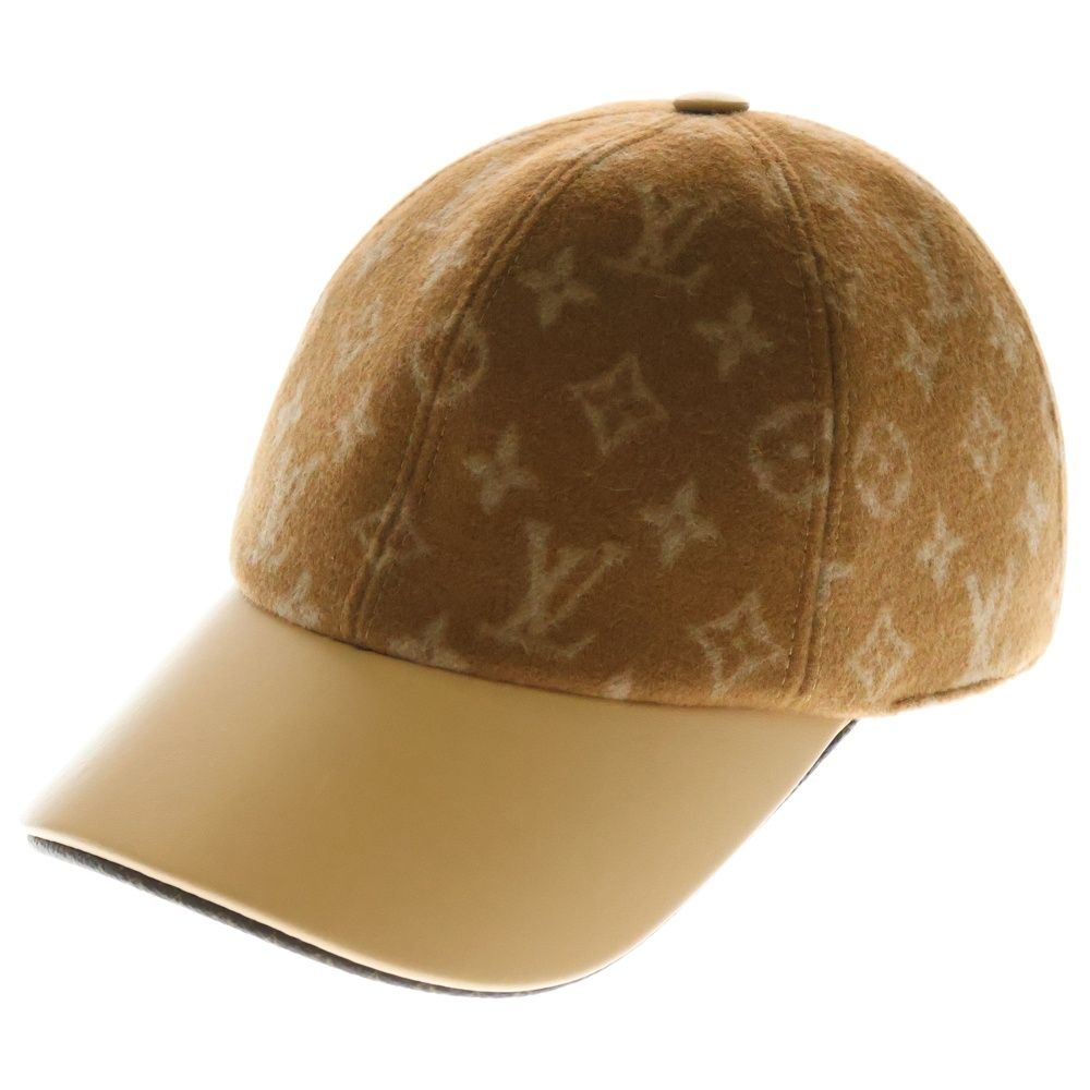 LOUIS VUITTON ルイヴィトン モノグラムウールベースボールキャップ 帽子 ブラウン