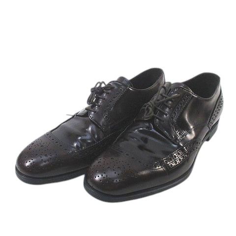 プラダ PRADA オックスフォードシューズ ビジネスシューズ メダリオン 6 ブラウン 茶系 レザー