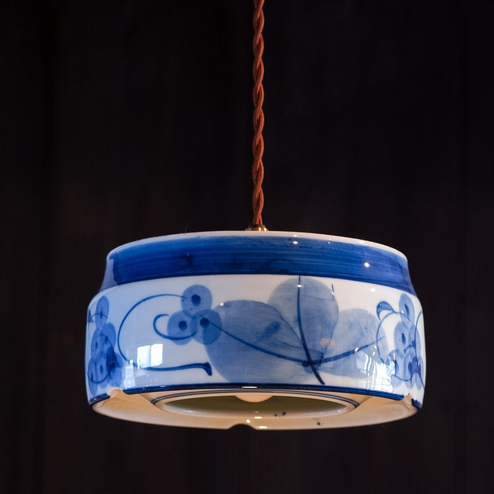 有田焼｜清陶苑｜葡萄｜染付｜ペンダントライト