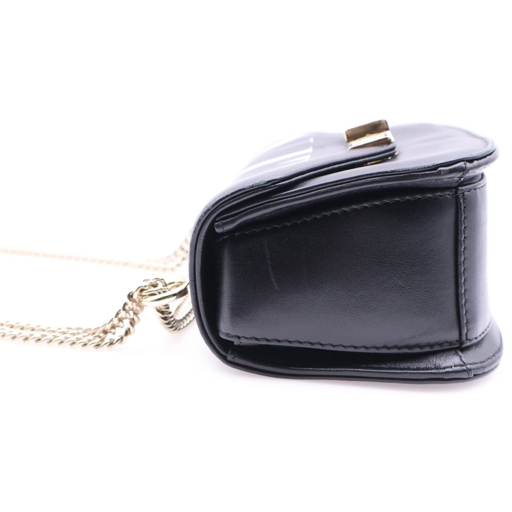 【極美品】ヴァレンティノ ショルダーバッグ VLTN レザー ロゴ ブラック VALENTINO ヴァレンティノ ガラヴァーニ ショルダーバッグ VLTN