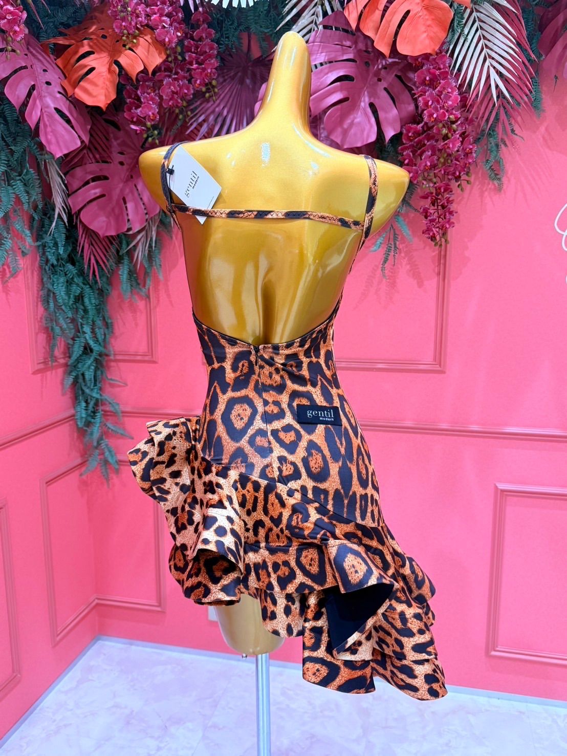 社交ダンス gentil ジャンティ modern アニマル柄 ワンピース