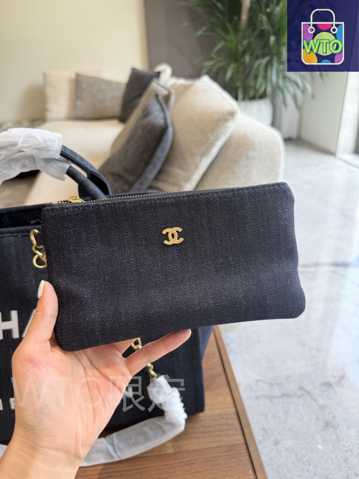 シャネル クラシック 長財布 / ハンドバッグ・デニムも シャネル 財布 二つ折り デニム 長財布 デニム 【極美品】正規品